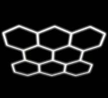 Lineární LED světla - Šestihranná SET světla 8HEXS 280W s příslušenstvím