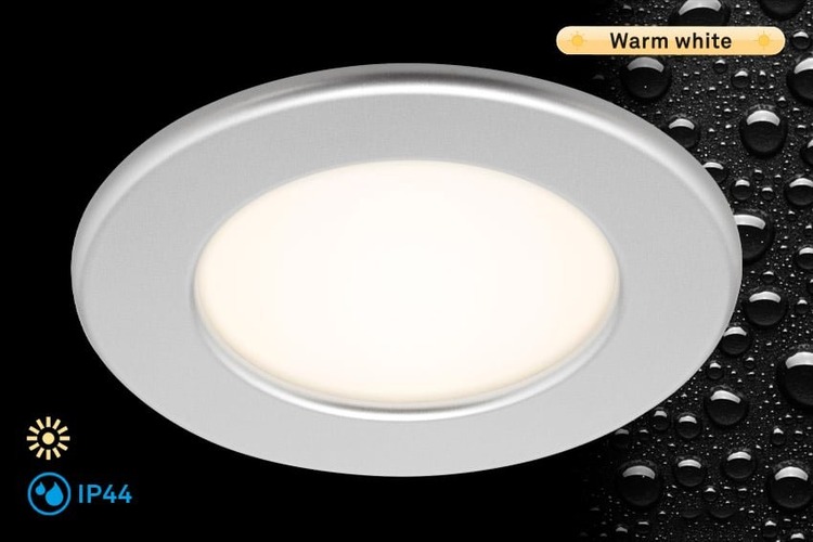 Kruhová - BRI 7053014 LED vestavné svítidlo, pr. 11,5 cm, 6 W, matný chrom (starý kód: BRI 7053-014) - BRILONER - foto 1