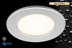 Kruhová - BRI 7053014 LED vestavné svítidlo, pr. 11,5 cm, 6 W, matný chrom (starý kód: BRI 7053-014) - BRILONER