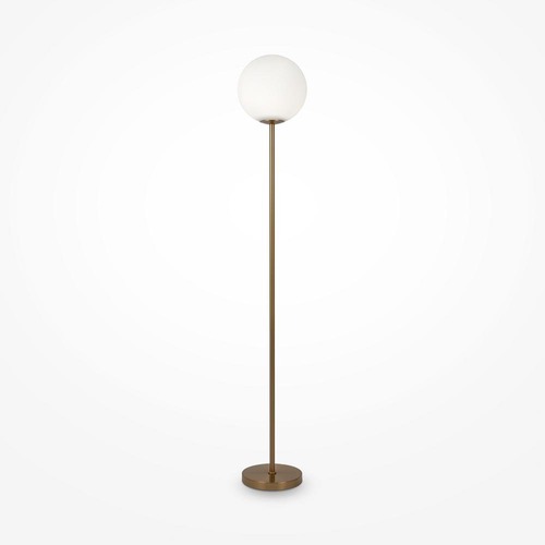 Stojací lampy - M MOD013FL-01BS Stojací lampa Ring E27 60W bílá mosaz kov sklo - MAYTONI - foto 1