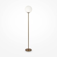 Stojací lampy - M MOD013FL-01BS Stojací lampa Ring E27 60W bílá mosaz kov sklo - MAYTONI