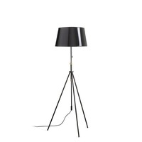 Stojací lampy - RED R14066 LUTON/RIDICK stojanová lesklá černá zlatá fólie/černá/kov 230V E27 11W - RED - DESIGN RENDL