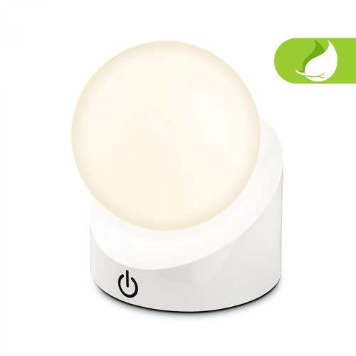 Stolní lampy dekorační - BRILO 7561016 Sora Mini LED stolní lampička bezdrátová IP54, stmívatelné, dotykový vypínač, bílá - BRILO - foto 1