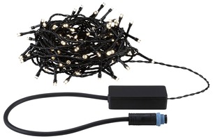 Dekorační - P 94641 Plug &amp; Shine LED světelný řetěz Yuna teplá bílá 12,4m IP44 2,5W černá - PAULMANN