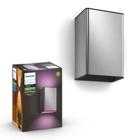 SmartHome Paul Neuhaus - PH 17464/47/P7 HUE Resonate SVÍTIDLO VENKOVNÍ NÁSTĚNNÉ LED RGBW 2x8W 1200lm 2000-6500K IP44, nerez - PHILIPS HUE (915005843001)
