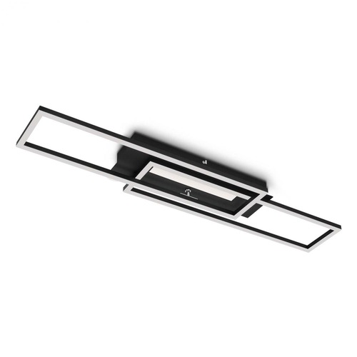 Hranatá - BRILO 3546-015 LED stropní svítidlo, 82,7 cm, 40 W, 4400 lm, černá - BRILO - foto 1