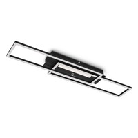 Hranatá - BRILO 3546-015 LED stropní svítidlo, 82,7 cm, 40 W, 4400 lm, černá - BRILO