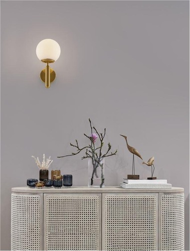 Dekorativní - NV 9080125 Nástěnné svítidlo MONET mosazné železo a sklo E27 D30 H16 - NOVA LUCE - foto 1