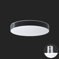 Koupelnová - OS DEL69334 DELIA CV2 stropní/nástěnné plastové polovestavné svítidlo bílá / bílo - černá IP44 3000 K 27W LED nouzové kombinované 3 h (původní kód OS 69334) - OSMONT