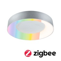 Kruhová - P 75415 LED stropní svítidlo Smart Home Zigbee 3.0 Casca IP44 RGBW+ 230V 20W hliník mat - PAULMANN