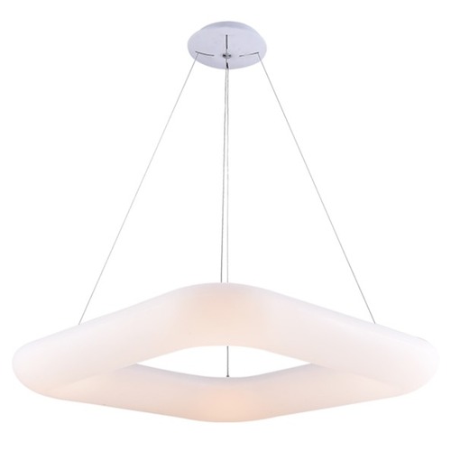 LED přívěšek - LED Závěsné světlo Bílý čtverec - foto 1