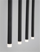 Podélná - NV 9287935 Závěsné svítidlo TRIMLE nerez ocel a akryl černá LED 24W 3000K - NOVA LUCE