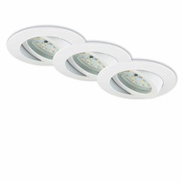 Kruhová - BRI 7296-036 3ks sada LED vestavné svítidlo, pr. 8,2 cm, 6,5 W, bílé - BRILONER