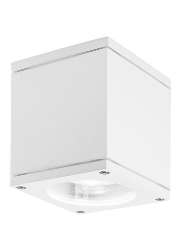 Přisazená - NV 9040022 Venkovní stropní svítidlo CERISE bílý litý hliník a skleněný difuzor GU10 1x7W IP54 220-240V bez žárovky - NOVA LUCE - foto 1