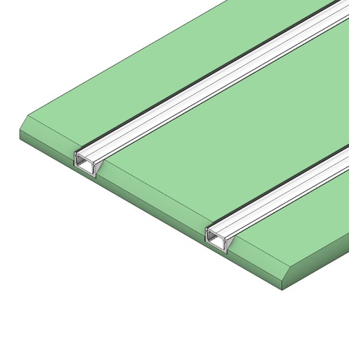 Al profily k zapuštění - SLC PE1210 Profil pro pásky DL 2 track sádrokarton - TLG - foto 1