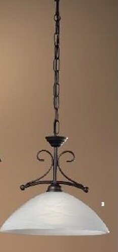 Polokoule - OR HL 6-1484/1 Závěsné svítidlo 1x60W E27 antik/sklo, průměr 36cm, výška 31cm - ORION - foto 1