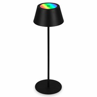 Na stůl - BRILO 7466015 LED RGB nabíjecí stolní lampa 38 cm 2,6W 200lm černá - BRILO