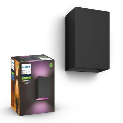 SmartHome Paul Neuhaus - PH 17464/30/P7 HUE Resonate SVÍTIDLO VENKOVNÍ NÁSTĚNNÉ LED RGBW 2x8W 1200lm 2000-6500K IP44, černá - PHILIPS HUE (915005842901) - foto 1