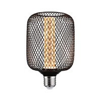 E27 - P 29083 Metallic Glow Standard 230V LED žárovka Zyl E27 Spiral 4,2W 1800K černá - PAULMANN