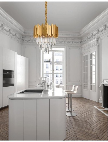 Dekorativní - NV 9181100 Závěsné svítidlo GRANE zlatý kov a křišťál E14 4x5W 230V IP20 bez žárovky - NOVA LUCE - foto 1