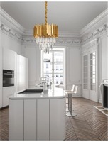 Dekorativní - NV 9181100 Závěsné svítidlo GRANE zlatý kov a křišťál E14 4x5W 230V IP20 bez žárovky - NOVA LUCE