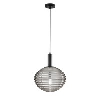 Koule - FAN I-RIPPLE-S32-NER Závěsné svítidlo Ripple černá, patice E27, 32 x 32 x 150 cm - FANEUROPE