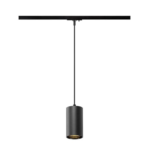 Svítidla - LA 1010099 ASTO TUBE 1~ závěsné svítidlo, GU10, délka závěsu 250 cm, 1 x max. 10 W, černá - BIG WHITE (SLV) - foto 1