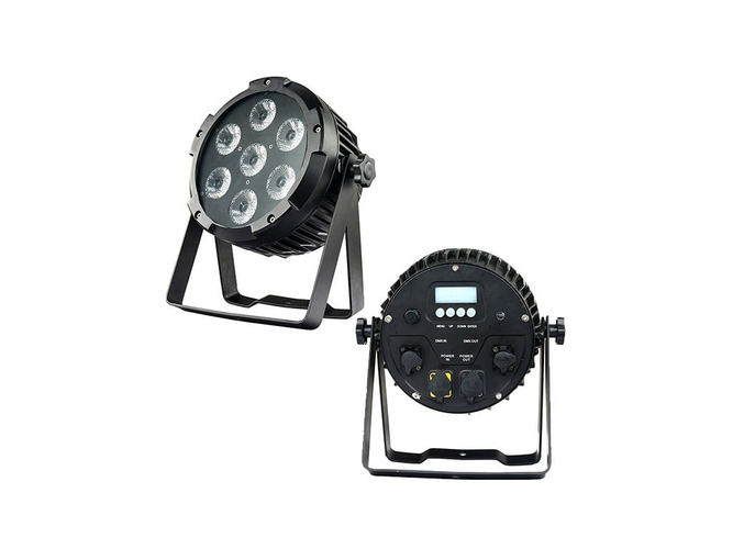 Jevištní efekty - 7 * 12W RGBWA + UV 6 V 1 LED PAR - Bezdrátová baterie IP54 - foto 1