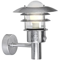 Nástěnná - NOR 71432031 Venkovní nástěnné svítidlo Lønstrup 22 Sensor 1x60W E27 galvanizovaná čirá - NORDLUX
