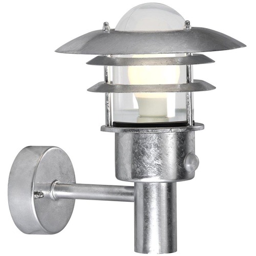 Nástěnná - NOR 71432031 Venkovní nástěnné svítidlo Lønstrup 22 Sensor 1x60W E27 galvanizovaná čirá - NORDLUX - foto 1