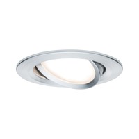 Koupelnová - P 93486 Vestavné svítidlo LED Nova kruhové 1x6,5W hliník broušený nastavitelné 3-krokové-stmívatelné - PAULMANN