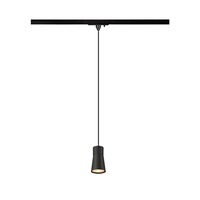 Svítidla - LA 1008258 PURI 2.0 Cone 1~ závěsné světlo, GU10, délka závěsu 200cm, 1x max. 6W, černá - BIG WHITE (SLV)