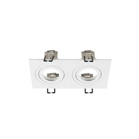 Hranatá - LA 1008008 NEW TRIA® 155 podhledový kroužek, D: 17 Š: 9 V: 4 cm, dvousvítidlo, IP 20, bílá barva - BIG WHITE (SLV)