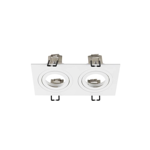 Hranatá - LA 1008008 NEW TRIA® 155 podhledový kroužek, D: 17 Š: 9 V: 4 cm, dvousvítidlo, IP 20, bílá barva - BIG WHITE (SLV) - foto 1