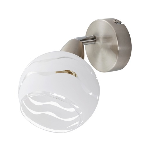 Bodová - BRILO 2046-012 Bodové nástěnné a stropní svítidlo, pr. 8 cm, max. 40 W, matný nikl - BRILO - foto 1