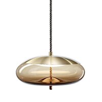 Dekorativní - BRO PC01017-BIANCO Závěsné svítidlo KNOT DISCO 14W 50cm sklo - BROKIS A