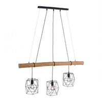 Vícečetná - LD 15503-18 EDGAR Závěsné svítidlo, 3-ramenné, černá, 120cm dlouhé - LEUCHTEN DIREKT / JUST LIGHT