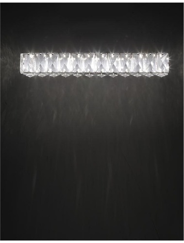 Dekorativní - NV 83399202 Nástěnné svítidlo CORONA chromovaný hliník K9 křišťál LED 8W 230V 3000K IP20 - NOVA LUCE - foto 1