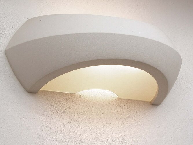 Sádrová - WD 86-1305 Nástěnné sádrové svítidlo M145 2x max.42W, 230V - ECO DESIGN - foto 1