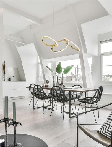 Vícečetná - NV 9248110 Závěsné svítidlo GIRISH zlatá nerez ocel a akryl LED 40W 230V 3000K IP20 stmívatelné - NOVA LUCE - foto 1