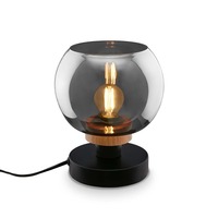 Stolní lampy dekorační - BRI 7487015 Stolní lampa, 19 cm, 1x E14, max. 10W, kouřová černá - BRILONER