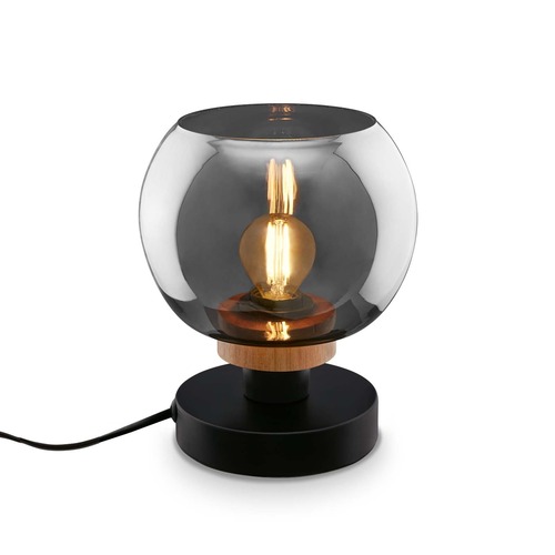 Stolní lampy dekorační - BRI 7487015 Stolní lampa, 19 cm, 1x E14, max. 10W, kouřová černá - BRILONER - foto 1