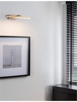 Nad obrazy/zrcadla - NV 9117301 Nástěnné svítidlo nad obrazy MARNELL antický mosazný kov a akryl LED 12W 230V 3000K IP20 - NOVA LUCE