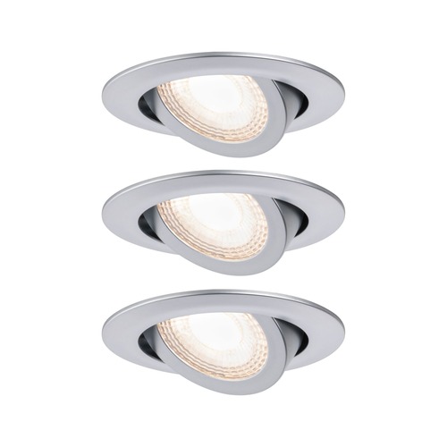 Kruhová - P 92986 LED vestavné svítidlo 3ks sada výklopné 3x6W 3000K matný chrom - PAULMANN - foto 1