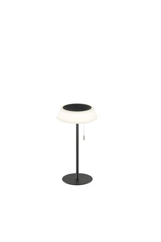 Na stůl - FAN LED-JIN-L-NER Solární stolní lampa Jin (černá), dobíjecí LED 1,2 W, stmívatelná 3000K, IP54, Ø 17 x 32 cm - FANEUROPE - foto 1
