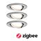 Kruhová - P 5141 Smart Home Zigbee set Smart Home Zigbee 3.0 vestavné svítidlo Nova Coin + Zigbee Cephei výklopné kruhové 84mm 50° Coin 3x6W 230V 2700K kov kartáčovaný - PAULMANN