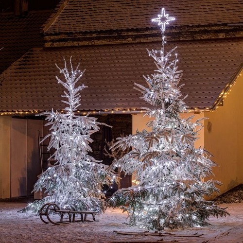 Venkovní řetězy - DLED ELSLN340 DecoLED LED světelný řetěz - 40m, 200 ledově bílých diod - foto 1
