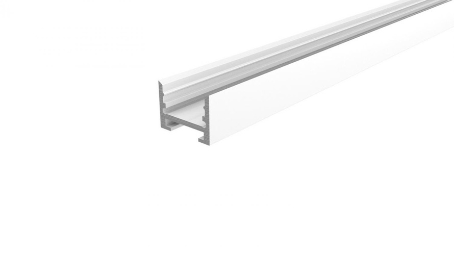 Al profily k zavěšení - IMPR 970285 Reprofil drážkový profil U-vysoký AU-10-12 bílá lakovaná 3000 mm - LIGHT IMPRESSIONS - foto 1
