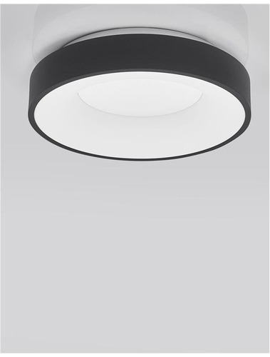 Kruhová - NV 9353831 Stropní svítidlo RANDO THIN černý hliník a akryl LED 30W 230V 3000K IP20 stmívatelné - NOVA LUCE - foto 1