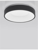 Kruhová - NV 9353831 Stropní svítidlo RANDO THIN černý hliník a akryl LED 30W 230V 3000K IP20 stmívatelné - NOVA LUCE